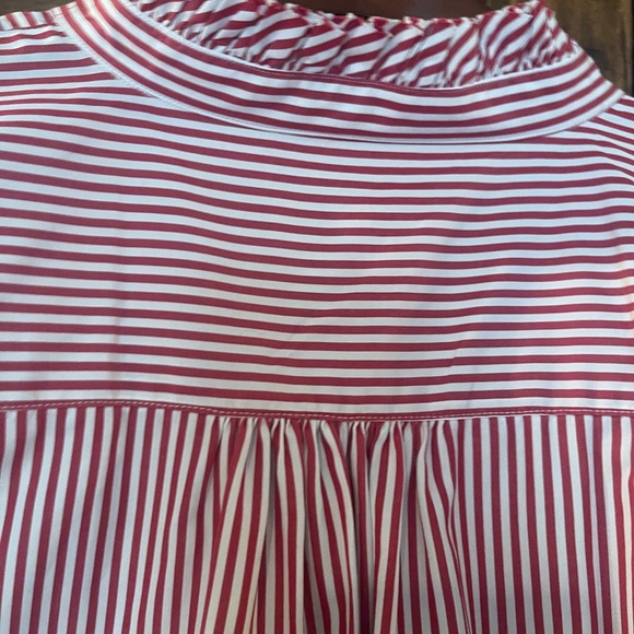 Ann Mashburn Frill Top Red Stripe size L - Picture 6 of 6